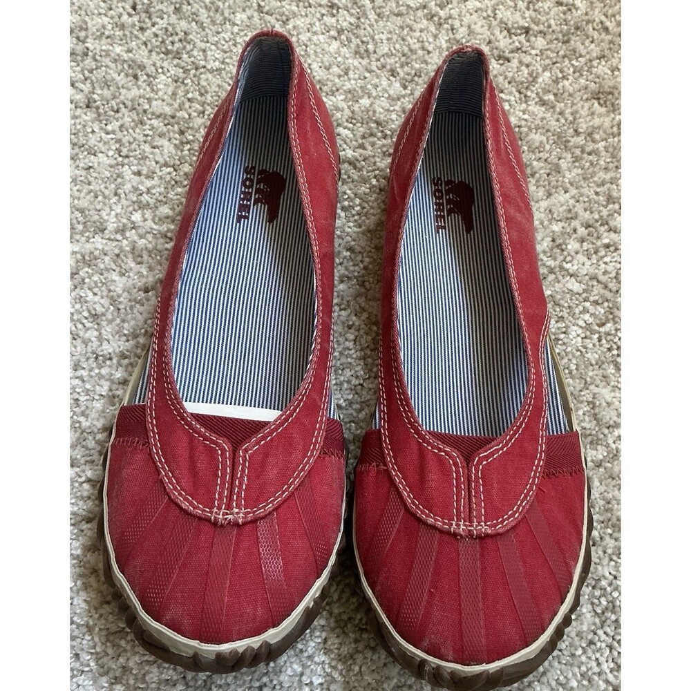Sorrel Red Bathing Oxford Slip On Flat Shoes Women’s Size 7.5 New In Box